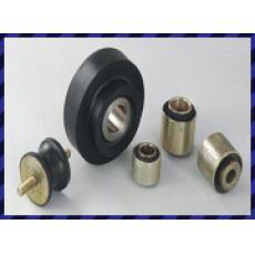 Metal bonded rubber parts